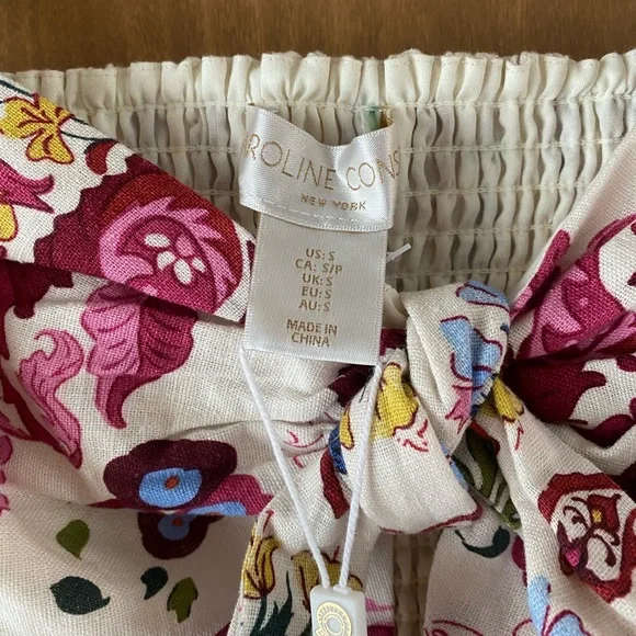 NWT Revolve Caroline Constas Linen Crop Top - Picture 3 of 7